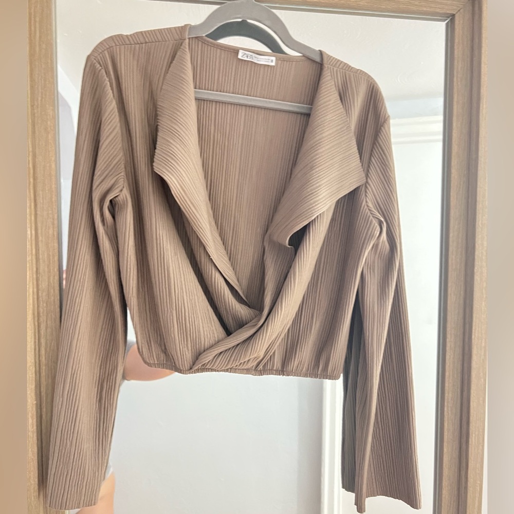 Zara crop top blouse